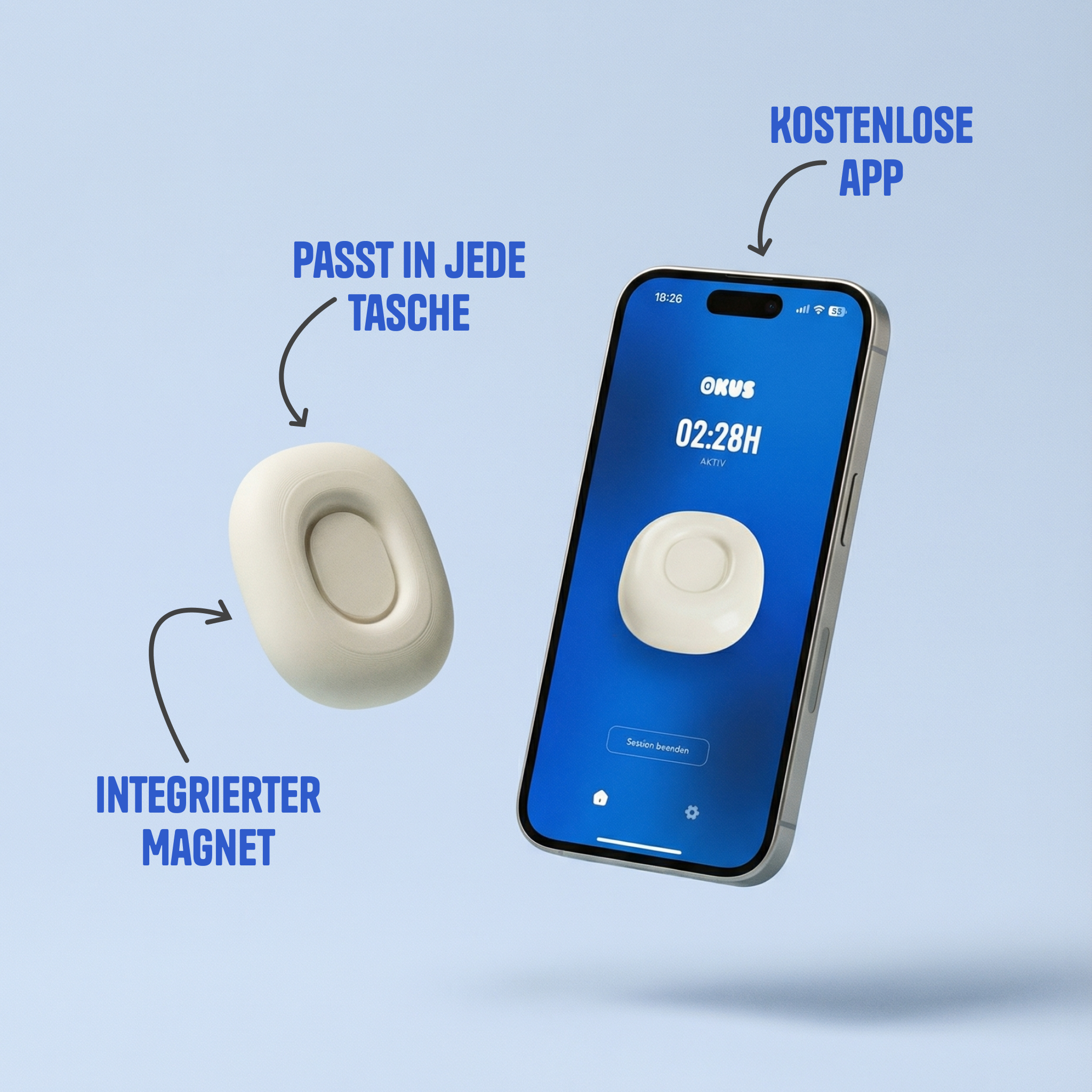 OKUS - Der physische App-Blocker für iOS